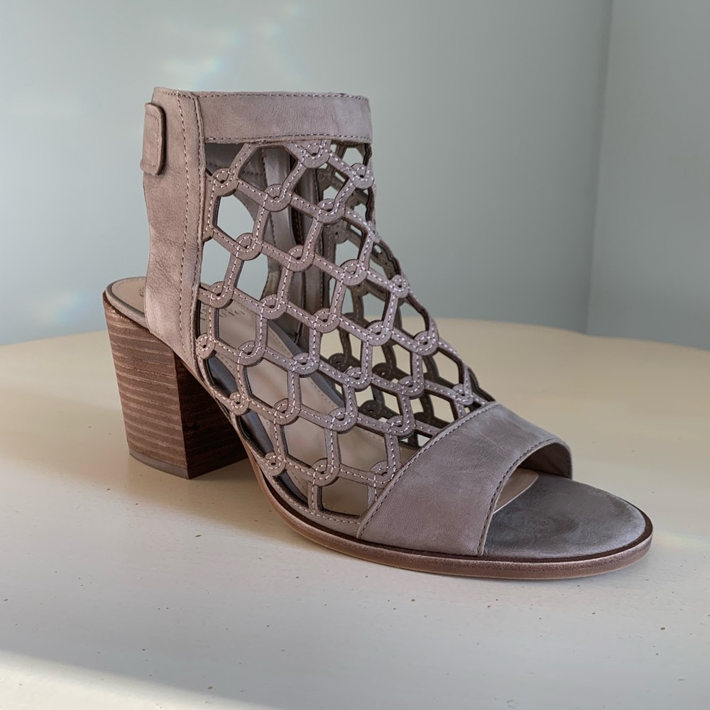 Vince Camuto Lanaira Hippo Grey Nubuck Leather Sandal